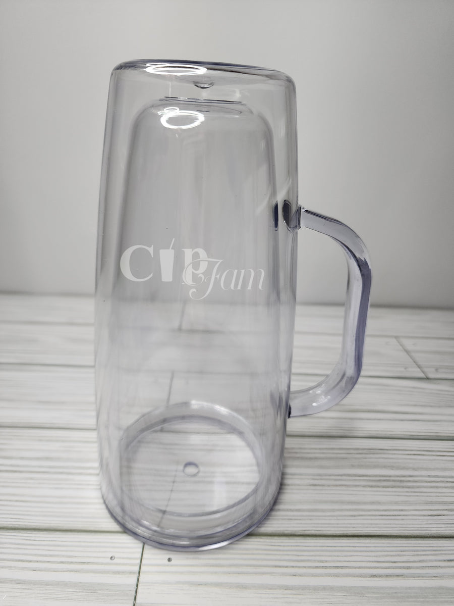 24oz Clear Acrylic Mug Tumbler – Cupfam