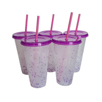 24oz Solid Color Changing Confetti Cups